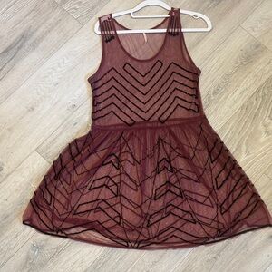 Free People Sheer, Beaded Dress